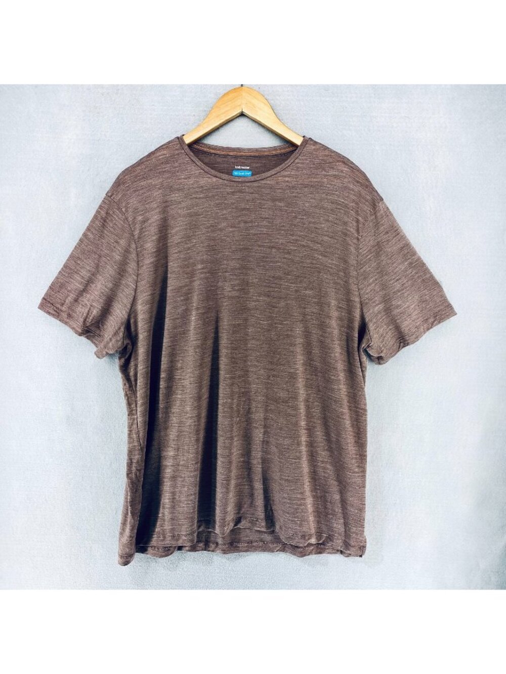 Icebreaker Merino Wool Shirt Mens XXL Brown 125 Cool-light Base Layer Pullover